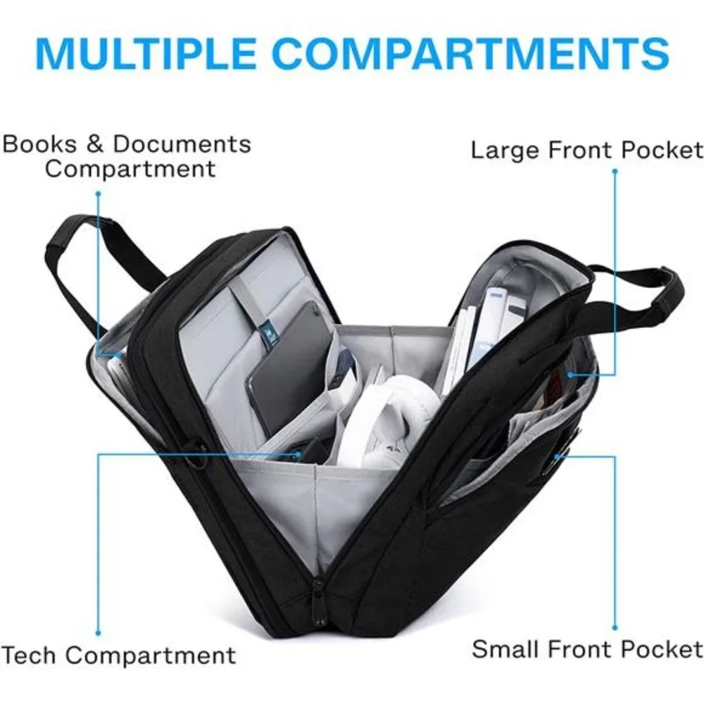 17.3 Inch Laptop Bag Business Briefcase Lockable Computer Bag Work Bag Men Women